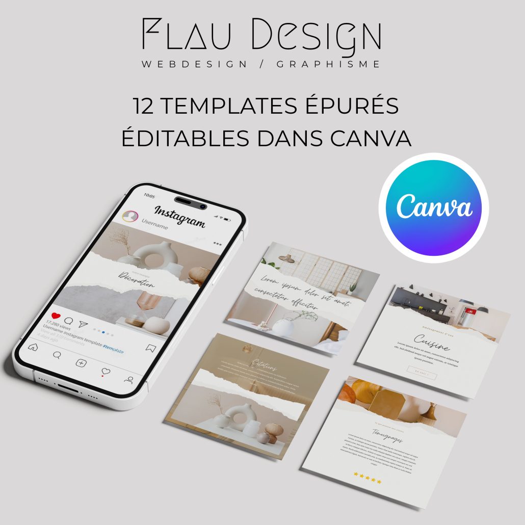 Templates Canva épurés